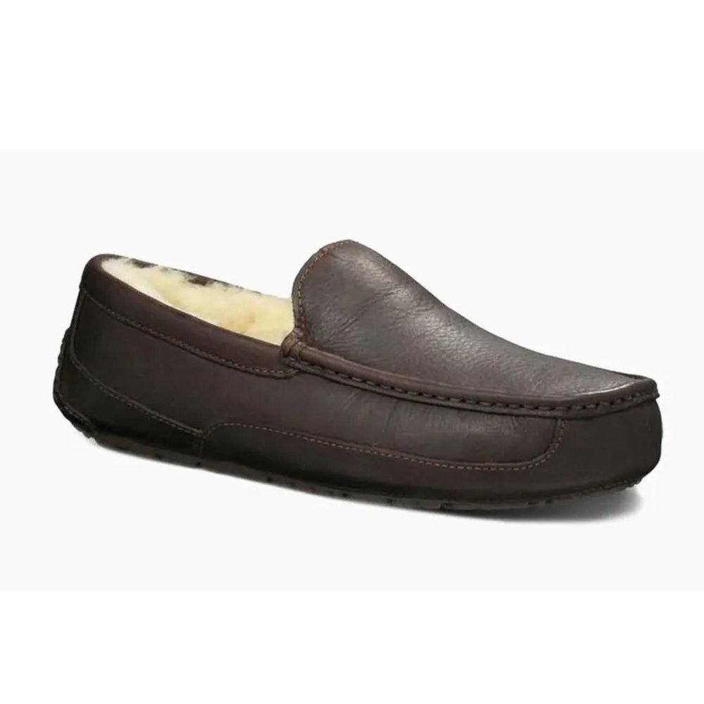 UGG ASCOT CHINA TEA LEATHER SLIPPER BRAND NEW